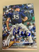 Brent Suter 2018 Signed Milwaukee Brewers Team Card