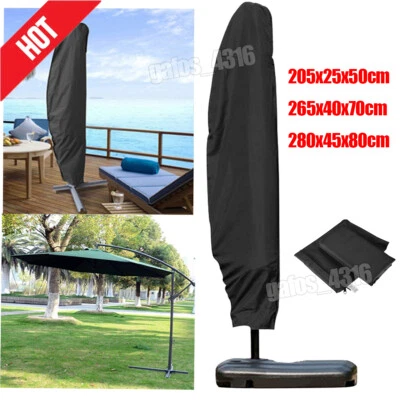 Heavy Duty Parasol Banana Umbrella Cover Cantilever Outdoor Patio Shield Oxford