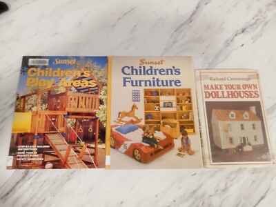 DIY 3 Book lot: Children's Play Areas - Children's Furniture - Dollhouses