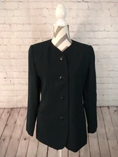 EUC VINTAGE dark hunter green EN AVANCE blazer suit jacket - SZ 8 / made in USA 