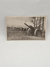 Vintage US Army Howitzer And Soldiers Postcard. Postmarked 1918.