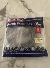 Certified Appliance Accessories 30 Amps 3-Wire Dryer Cord - 6ft. (90-1024)