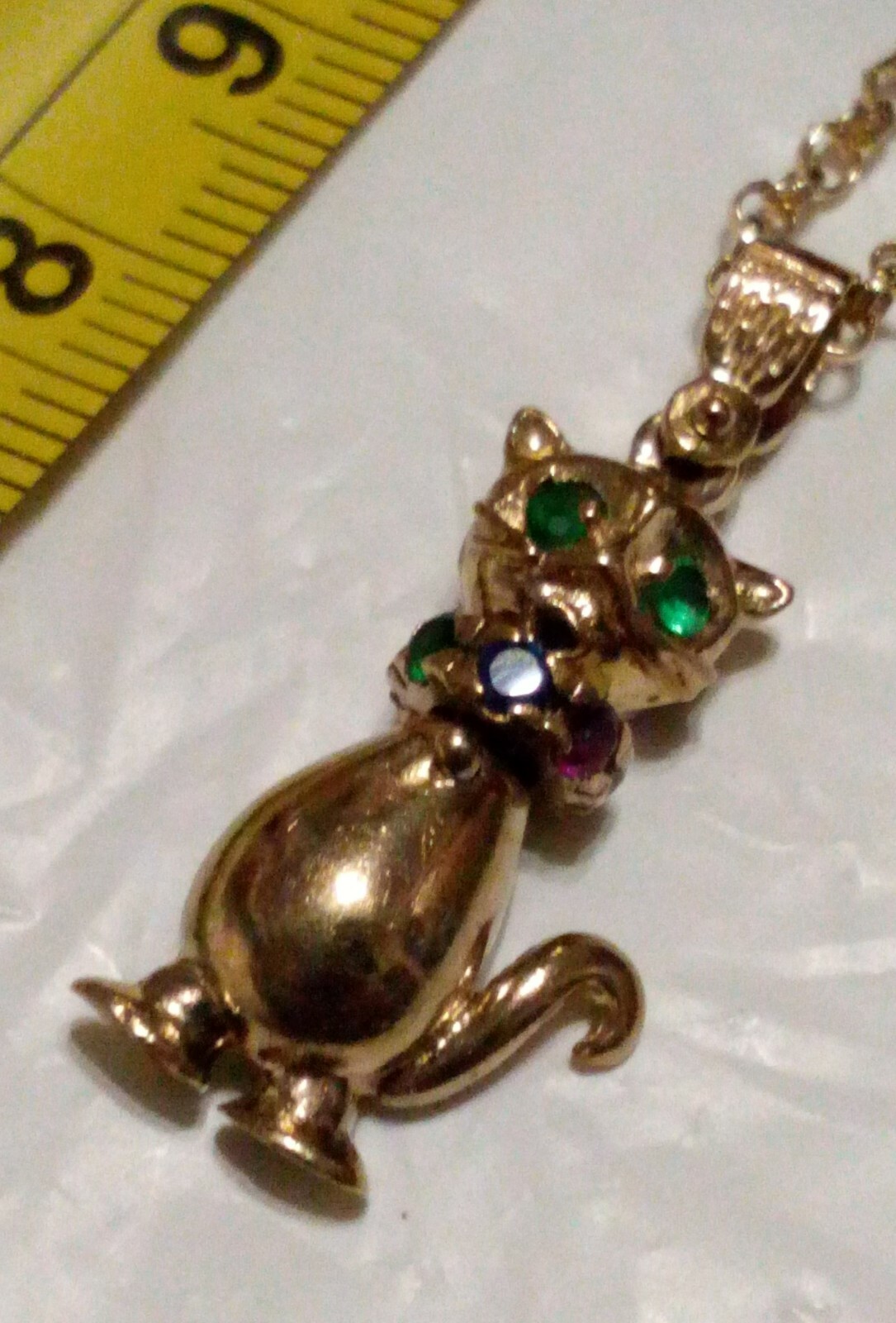 9ct Solid Gold DIA/Ruby/Emerald & Sapphire ARTICU… - image 5