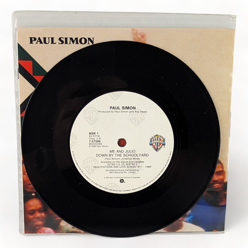 Paul Simon "Me and Julio Down by the Schoolyard" 1989 WARNER BROS Oz 7" 45rpm - Picture 3 of 3