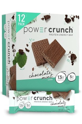 Power Crunch Protein Wafer Bars, High Protein Snacks with Delicious Taste, Choco