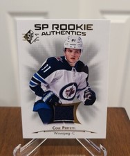 2021-22 COLE PERFETTI UD SP HOCKEY SP ROOKIE AUTHENTICS GOLD JERSEY #116