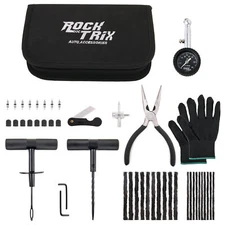45pc Tire Repair KIT DIY Tools Plugs Fix Punctured Flat Tires for Car Truck SUV