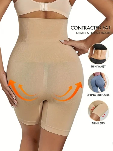 Womens Tummy Control Shapewear High Waisted Body Shaper Shorts Slimming Panties - Picture 3 of 36