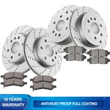 For 2007 - 2016 Chevy Traverse GMC Acadia Enclave Front Rear Rotors Brakes Pads