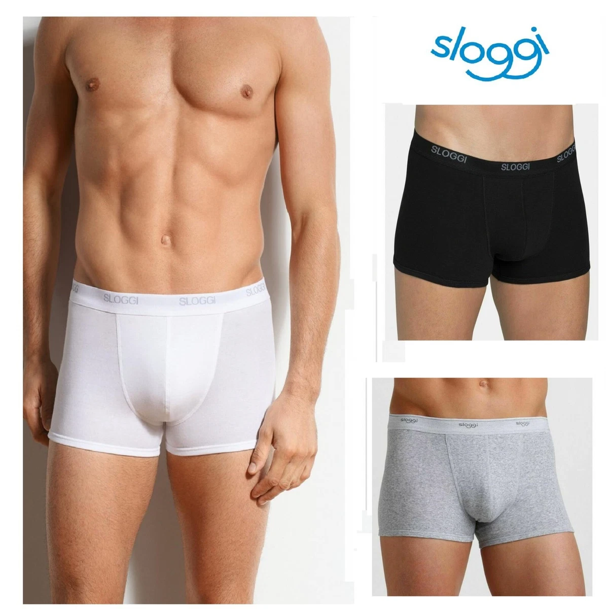 2 Boxer uomo cotone SLOGGI BASIC SHORT pari gamba box mutanda slip Taglia 3 8 eBay