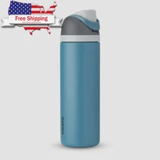 Owala FreeSip Stainless Steel Insulated Water Bottle, 24oz, Blue Oasis.