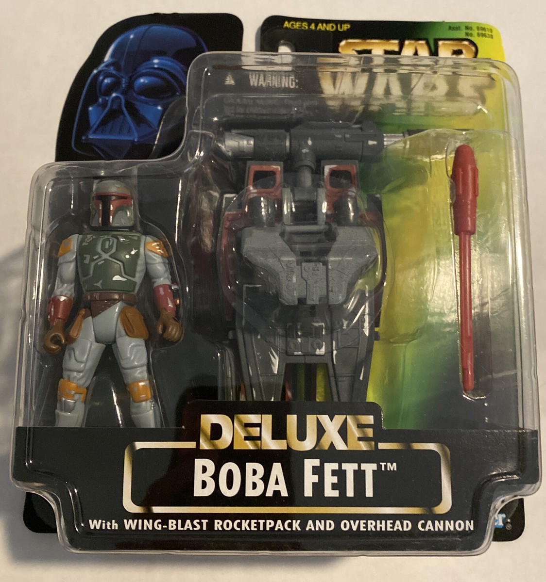 STAR WARS 1996 DELUXE BOBA FETT WING BLAST ROCKETPACK w/ CANNON