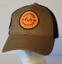 Realtree Hat Snap Back Adjustable Mens Brown Black Trucker Hunting Outdoor NEW
