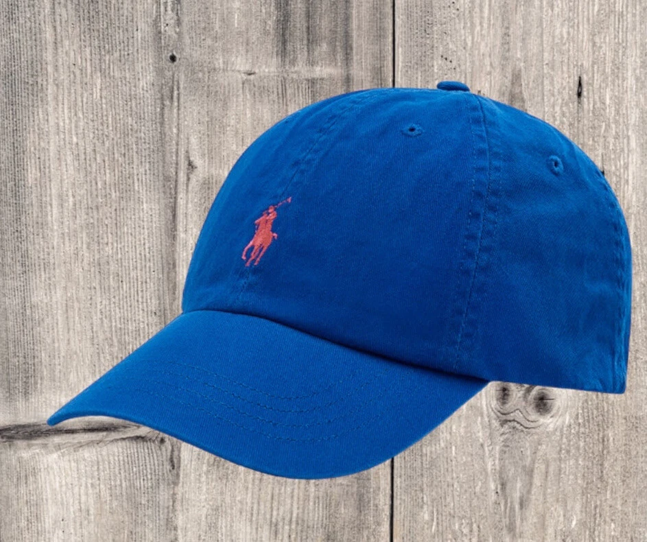 Polo Ralph Lauren Classic Logo Cotton Hat Blue Baseball Cap One Size
