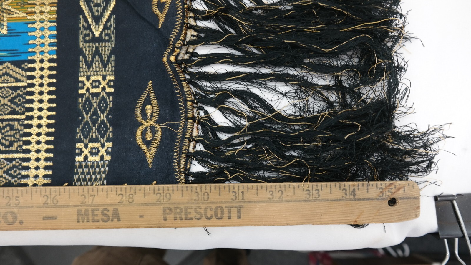 Geometric Pattern Scarf Shawl Wrap Multicolor 72"… - image 8