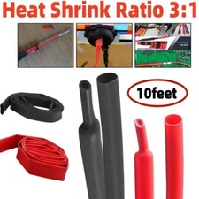 10 Feet Ratio Black/Red Marine Dual Wall 3:1 Heat Shrink Tubing Kits Industrial