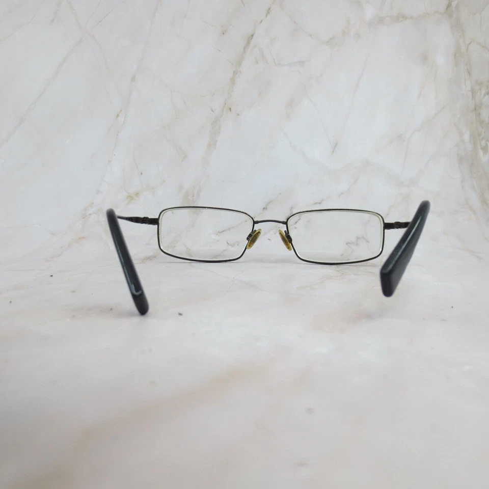 Flexon By Marchon Eyeglasses Frame Men's Black Chrome Full Rim Square 52-18-140 - Image 4 of 4