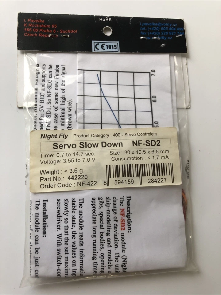 Night Fly Slow Down Unit, RC Servo Movement Retarder, NF-SD2, Radio Controlled - Image 4 of 4