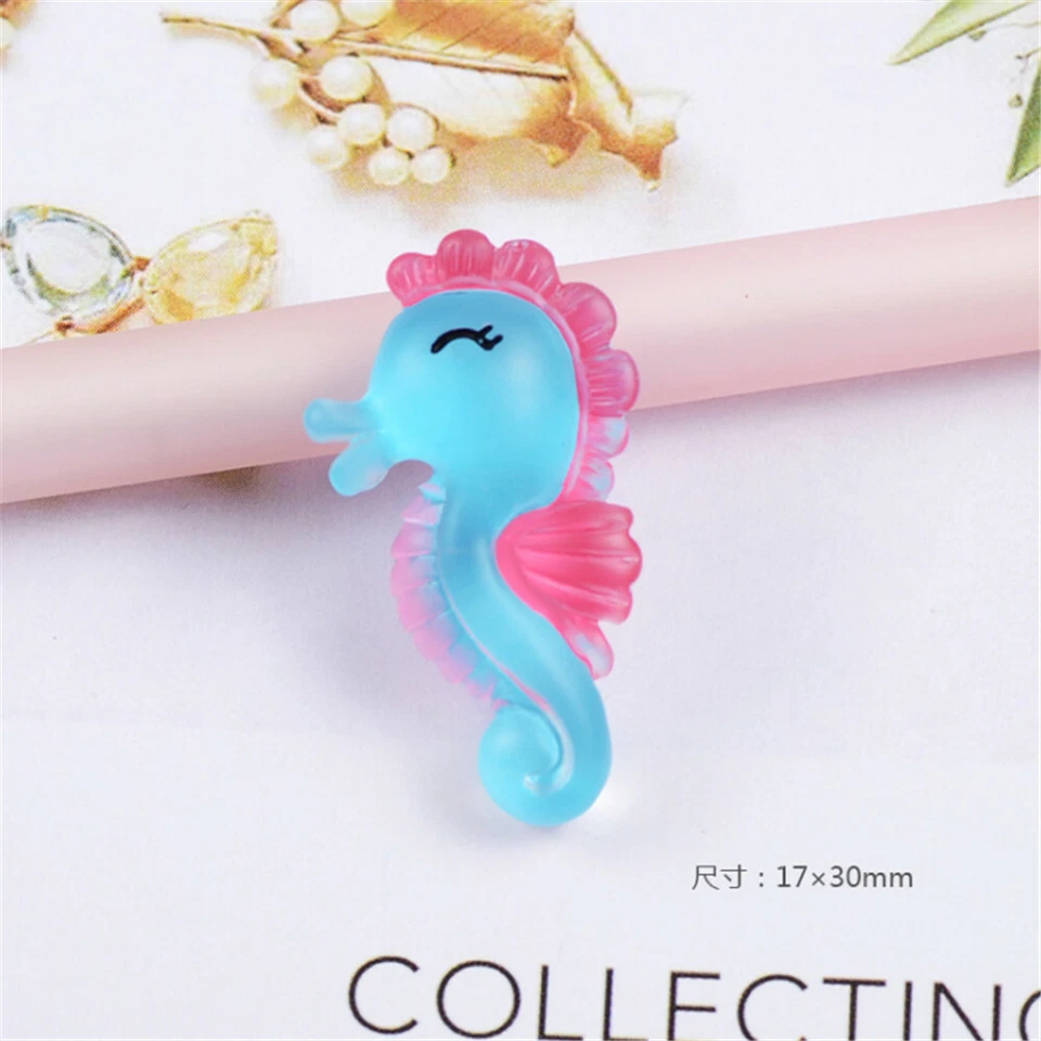 20 Mix Gradient Marine Life Resin Embellishment Cartoon Nautical Art Decor 2-3cm - Image 4 of 4
