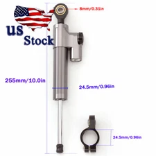 Gray Steering Damper Motorcycle Stabilizer Linear Reversed Safe Control