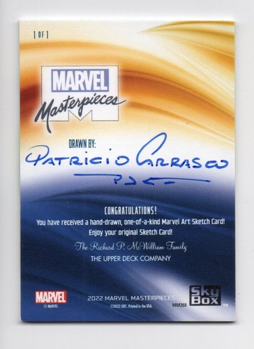 2022 Skybox Marvel Masterpieces AP Sketch Card Black Cat by Patricio carrasco - Picture 2 of 2