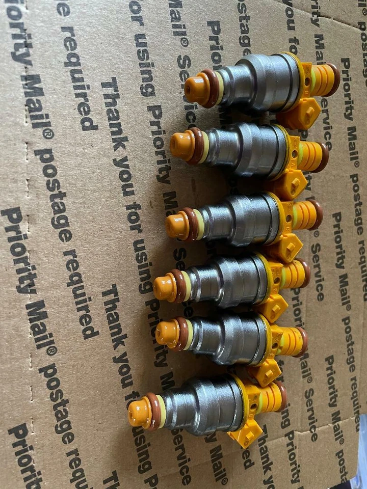 87-97 Jeep Cherokee Comanche Wrangler 4.0 Bosch Inyector de combustible juego de actualización de 6 Foto 2 de 4