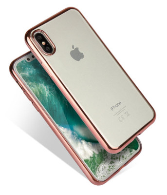 Apple iPhone X Rose Gold Soft Silicone TPU Back Cover Phone