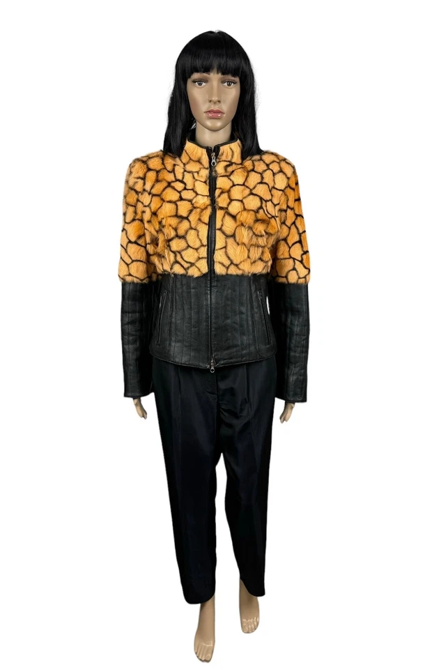 Firenze Genuine Leather Real Fur Jacket Italy size S - Image 2 of 4