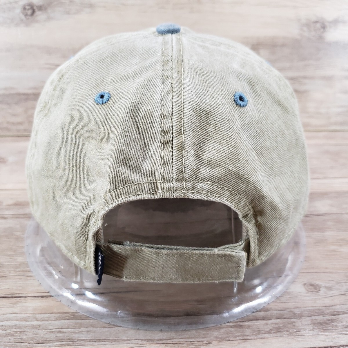 Gaston's White River Resort Hat Cap Strap Back Beige Blue