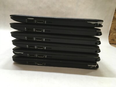 Lot of 6 HP Chromebook 11 G5 Celeron Damaged Missing Components For Parts- FT