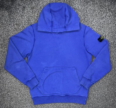 Stone Island Junior Hoodie Blue Kids Size 14 Yrs (Fit Adult XS - Main Image
