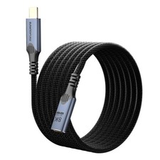 Long 10FT usb c to c Extension Cable Compatible with Thunderbolt 4, 10 ft