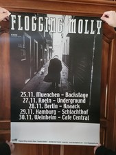 Flogging Molly Poster 2002 Concert Old Man Walking Germany Berlin Hamburg
