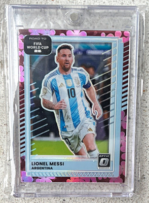 Panini Donruss Optic Road to FIFA World Cup Lionel Messi Plum Blossom Case Hit