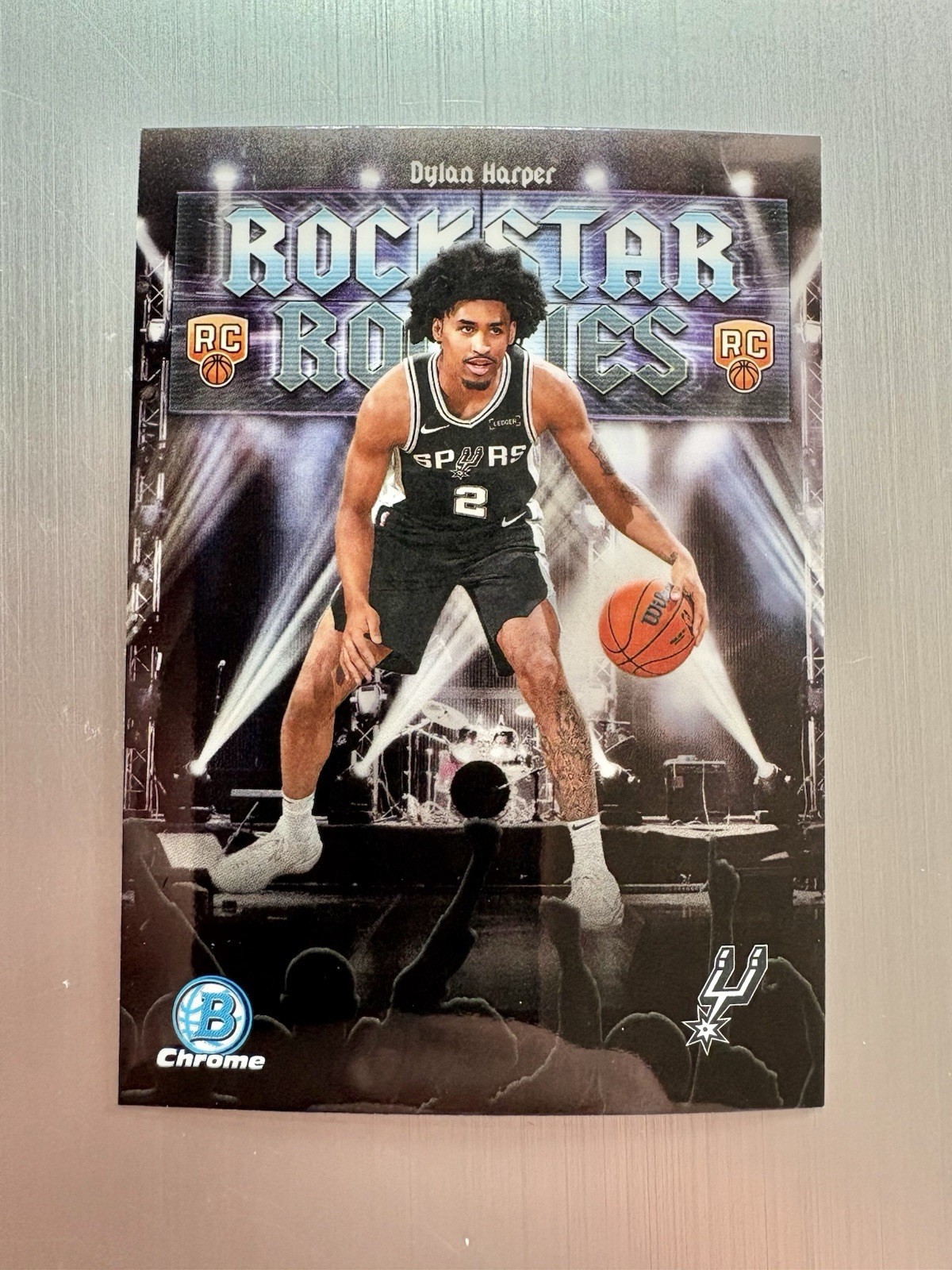 Dylan Harper 2025-26 Bowman Chrome Rockstar Rookies #RR-2 San Antonio Spurs Rc