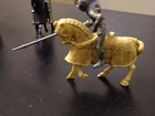 Vintage Marx Knights and horses with a couple of jousting sticks