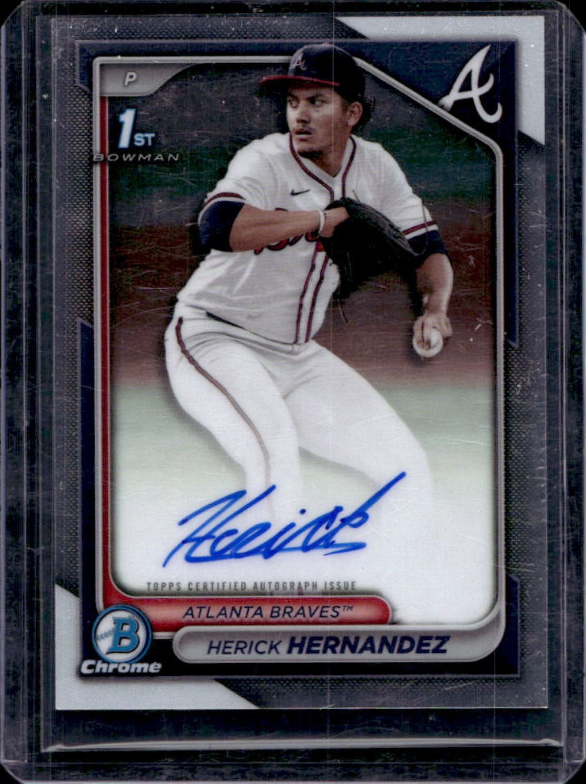 2024 Bowman Draft Herick Hernandez Chrome Auto 1st Prospect #CPA-HH Braves