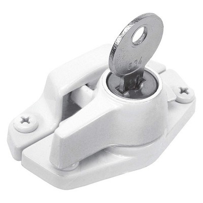PRIME-LINE U 9928 Window Lock, White, 1 in L, 2 21/32 in W 54DP88