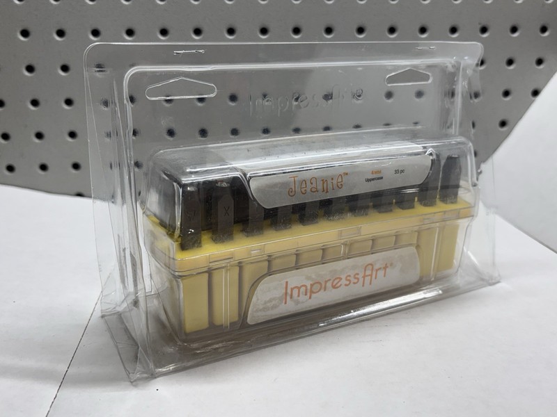 New ImpressArt Jeanie 4mm Uppercase Mid Range Metal Stamp Set SC121-AM 33 Piece.