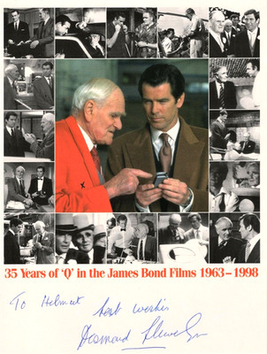 Desmond Llewelyn ( )   Original James Bond 007 Autogramm & COA ~ ''Q'' 1963 - 1999