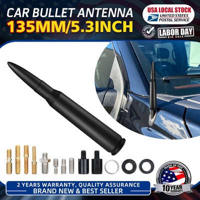 Bullet Antenna Mast 5.3'' Radio Aerial FM/AM Screws Kit Replace For Chevrolet