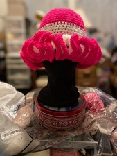 Handmade crochet ruffle hat
