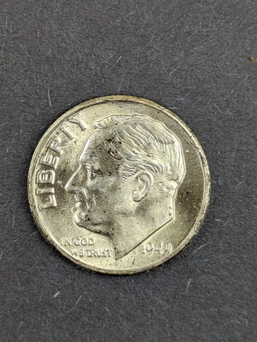1949 Roosevelt Silver Dime - AU/BU (207)