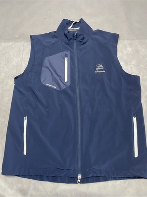 Zero Restriction Z700 Navy Blue Full Zip Golf Vest Mens L The Honda Classic