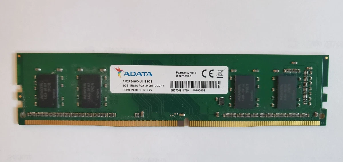 ADATA PC4-19200 (DDR4-2400) Bus Speed Computer RAM 4 GB Capacity