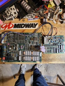 NBA JAM TOURNAMENT PCB JAMMA ARCADE REWIND 2.0 BOARD SET WORKING!!!! MIDWAY 