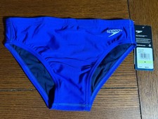Calzoncillo de natación Speedo Endurance 30 Speedo azul con cordón para hombre nuevo con etiquetas