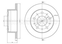 2X Metelli Bremsscheibe 23-0912C FüR CitroËN Passend FüR Fiat Peugeot