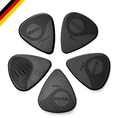 Gitarrenplektren mit Griffprägung rutschfest vielseitig für Akustik E-Bass 5 ...