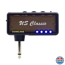 SONICAKE Guitar Headphone Amp Mini US Classic Rechargeable Overdrive Reverb